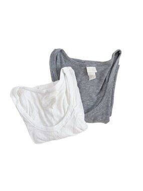 H&M Ribbed Tank Top Bundle White & Grey Soft Stretchy Basics